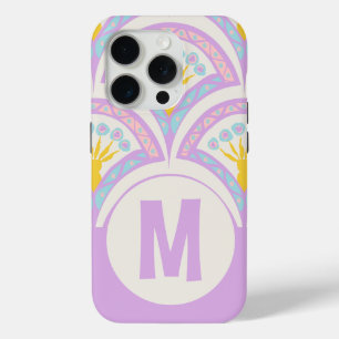 Pastel colored shell pattern iPhone 15 pro case