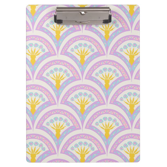Pastel colored shell pattern clipboard (Front)