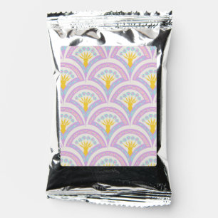 Pastel colored shell pattern coffee drink mix