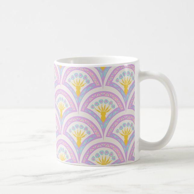 Pastel colored shell pattern coffee mug (Right)