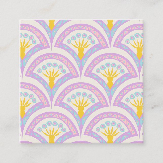 Pastel colored shell pattern discount card (Front)