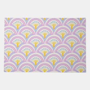 Pastel colored shell pattern doormat