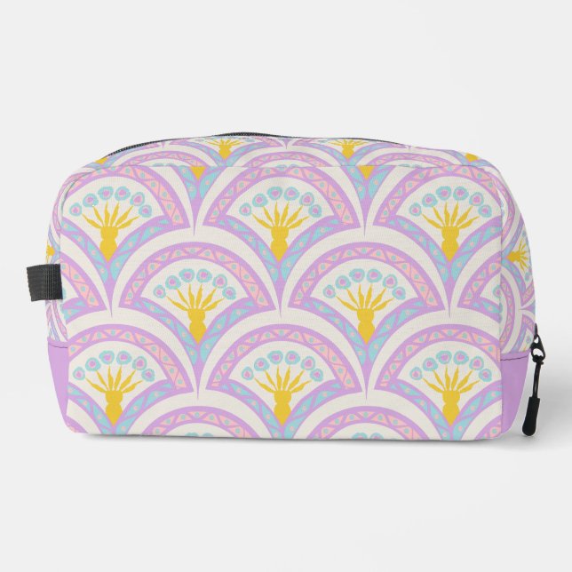 Pastel colored shell pattern dopp kit (Front)