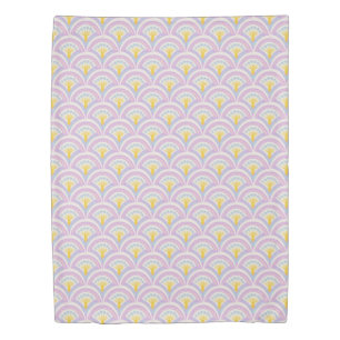 Pastel colored shell pattern duvet cover