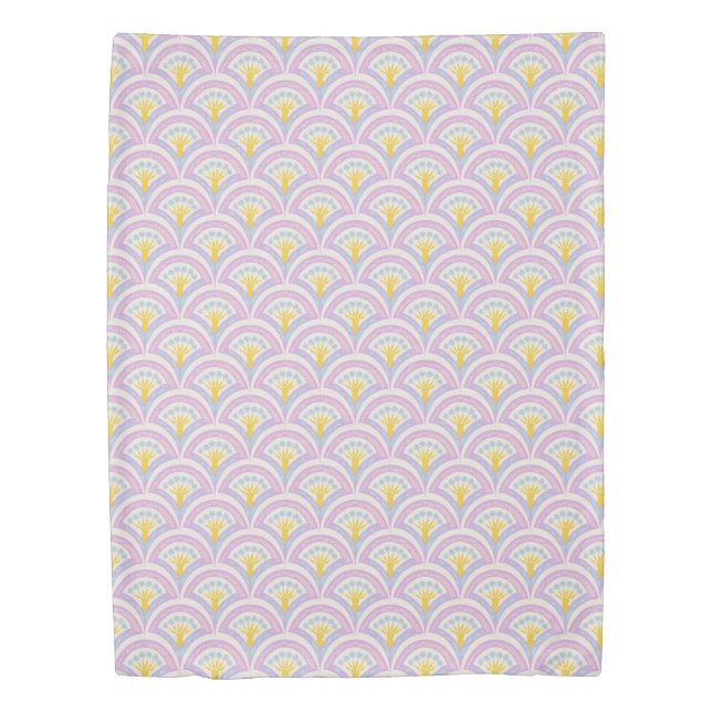 Pastel colored shell pattern duvet cover (Front)