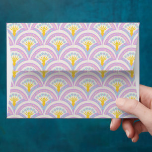 Pastel colored shell pattern envelope