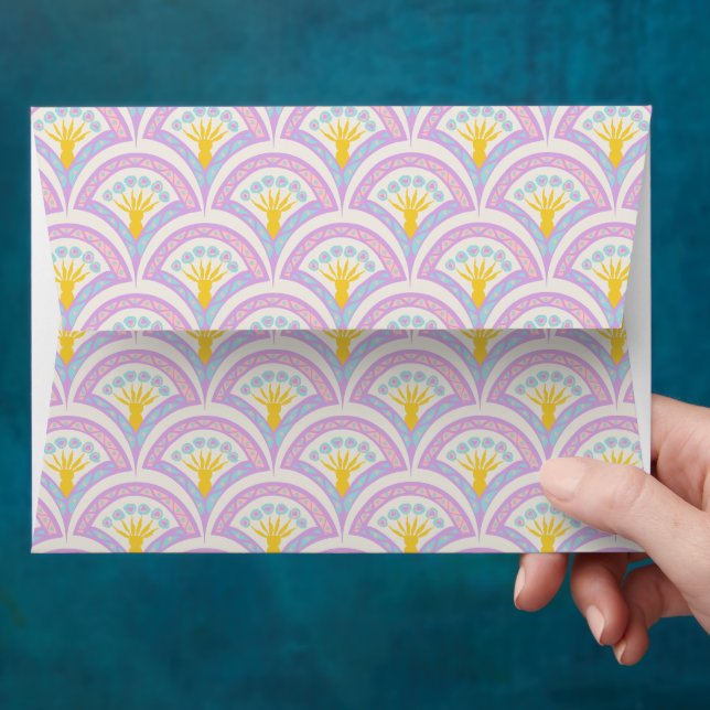 Pastel colored shell pattern envelope (Hand)