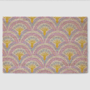 Pastel colored shell pattern fiber doormat