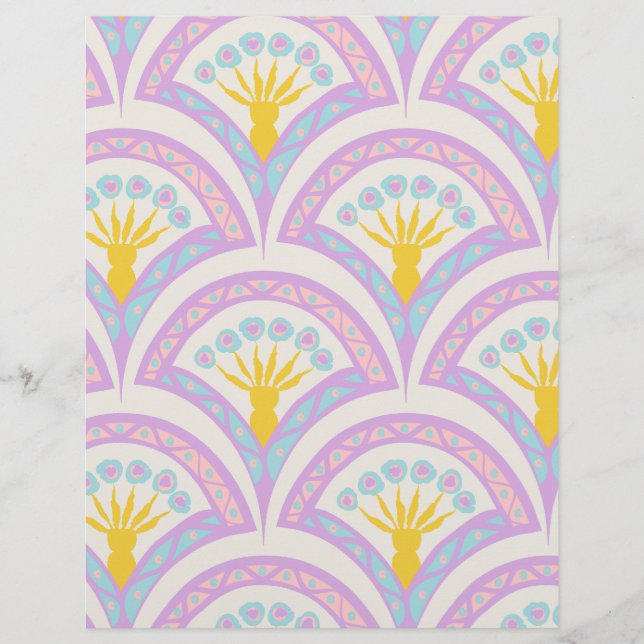 Pastel colored shell pattern flyer (Front)