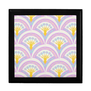 Pastel colored shell pattern gift box