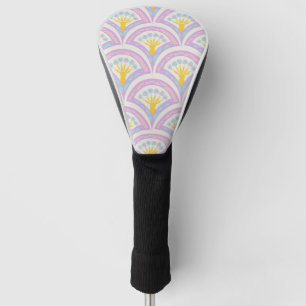 Pastel colored shell pattern golf head cover