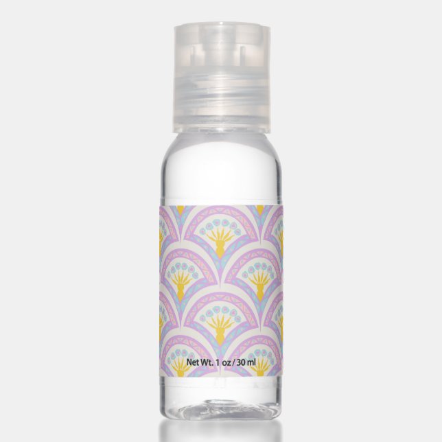 Pastel colored shell pattern hand sanitizer (Front)