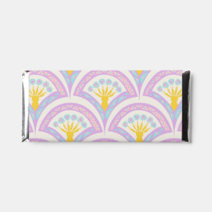 Pastel colored shell pattern hershey bar favors