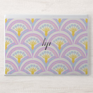 Pastel colored shell pattern HP laptop skin