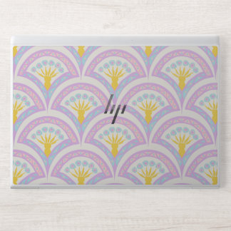 Pastel colored shell pattern HP laptop skin