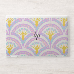 Pastel colored shell pattern HP laptop skin