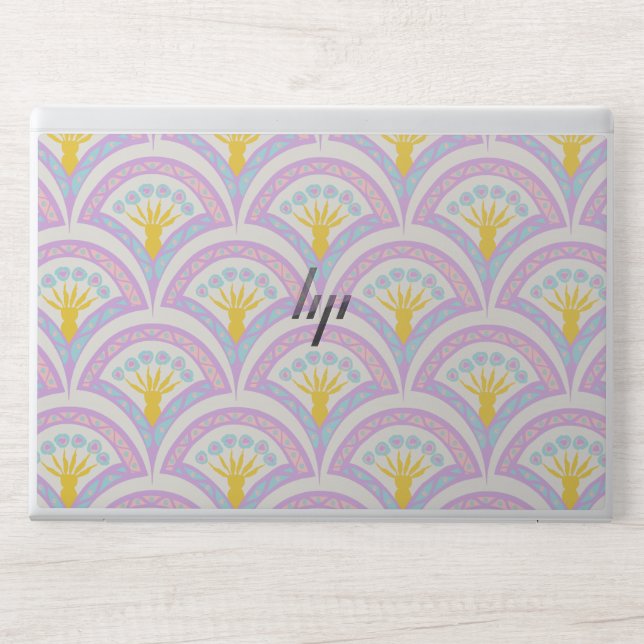 Pastel colored shell pattern HP laptop skin (Front)