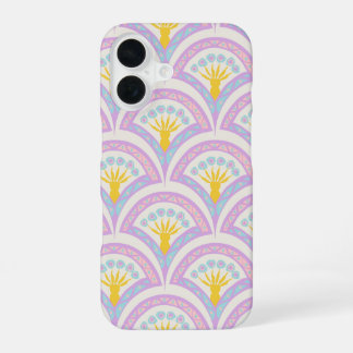 Pastel colored shell pattern iPhone 16 case