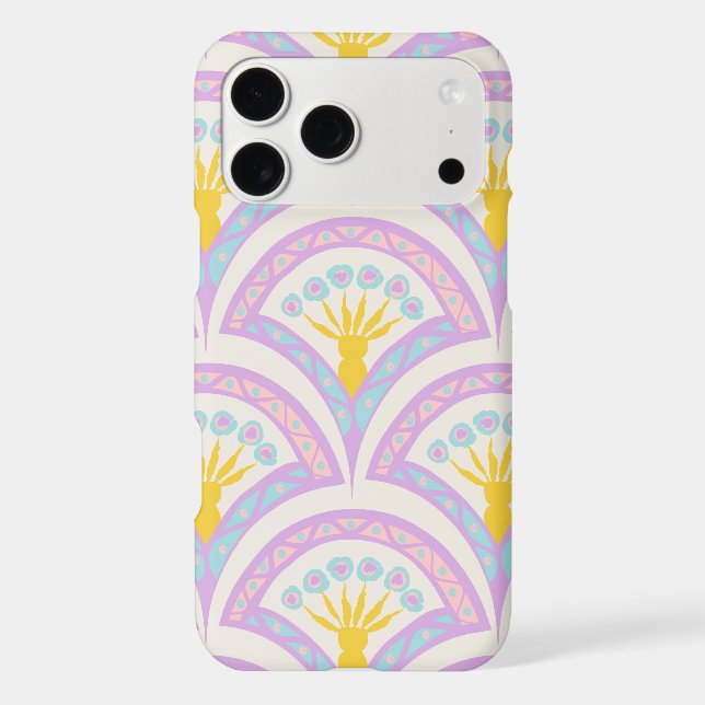 Pastel colored shell pattern iPhone case (Back)