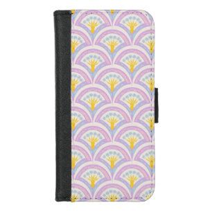 Pastel colored shell pattern iPhone 8/7 wallet case