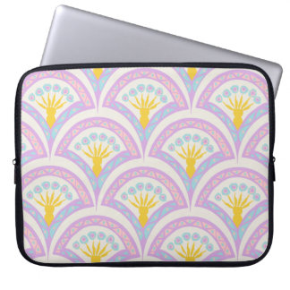 Pastel colored shell pattern laptop sleeve