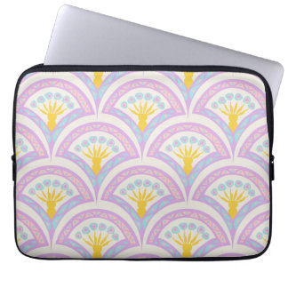Pastel colored shell pattern laptop sleeve