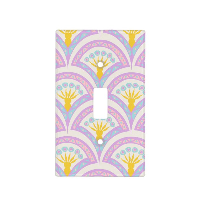Pastel colored shell pattern light switch cover (Front)