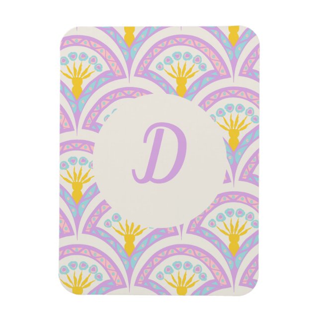 Pastel colored shell pattern magnet (Vertical)