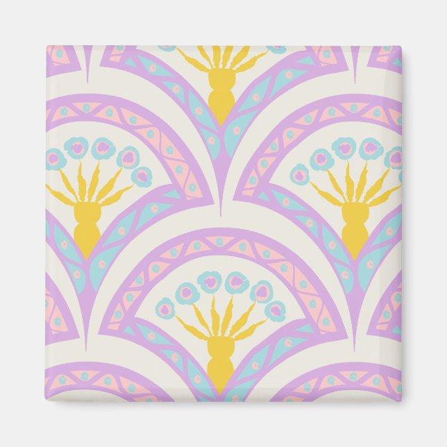Pastel colored shell pattern magnet (Front)