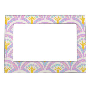 Pastel colored shell pattern magnetic frame