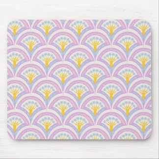 Pastel colored shell pattern mouse pad