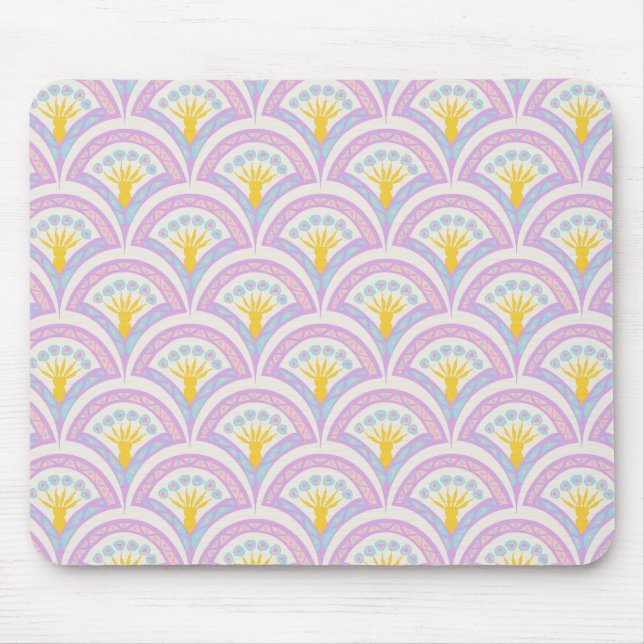 Pastel colored shell pattern mouse pad (Front)