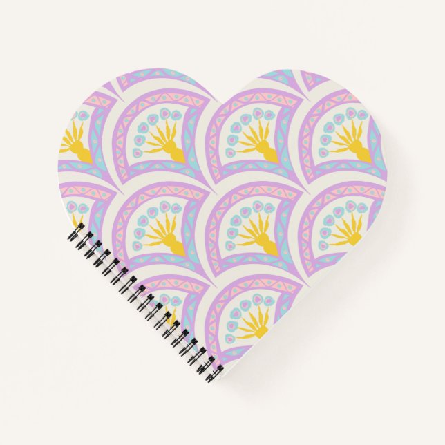Pastel colored shell pattern notebook (Front)