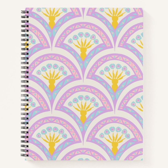 Pastel colored shell pattern notebook (Front)