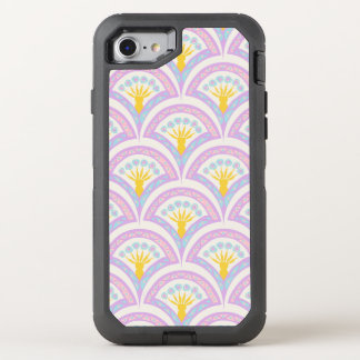 Pastel colored shell pattern OtterBox defender iPhone SE/8/7 case