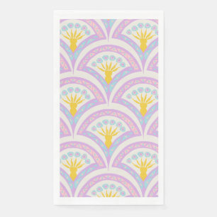 Pastel colored shell pattern paper guest towels