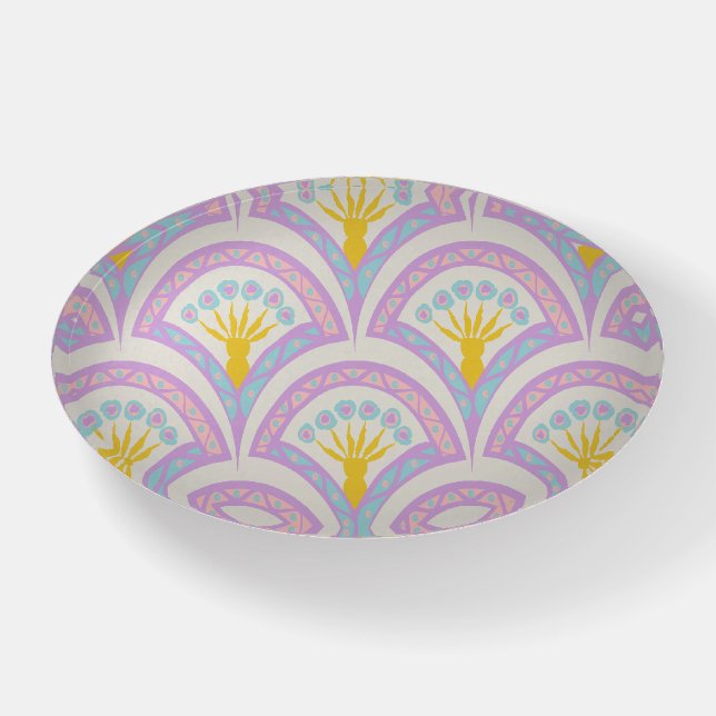 Pastel colored shell pattern paperweight (Front)
