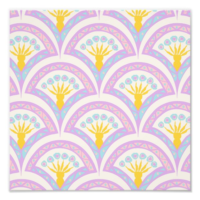Pastel colored shell pattern photo print (Front)