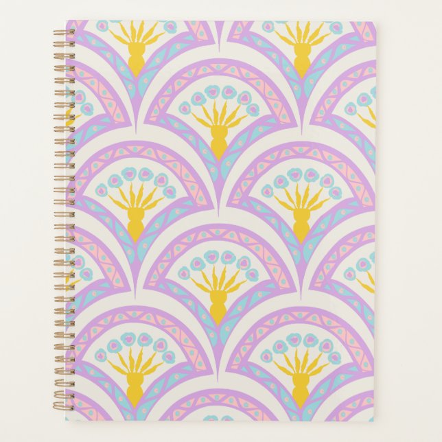 Pastel colored shell pattern planner (Front)
