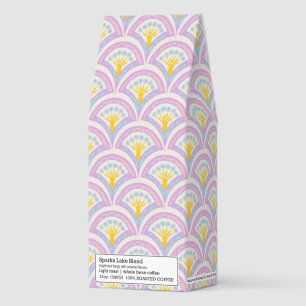 Pastel colored shell pattern roasted coffee