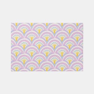 Pastel colored shell pattern rug