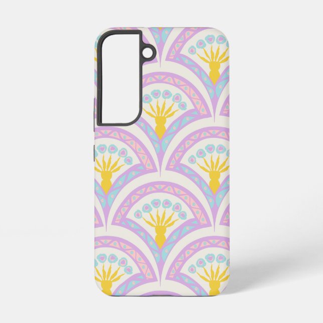 Pastel colored shell pattern samsung galaxy case (Back)