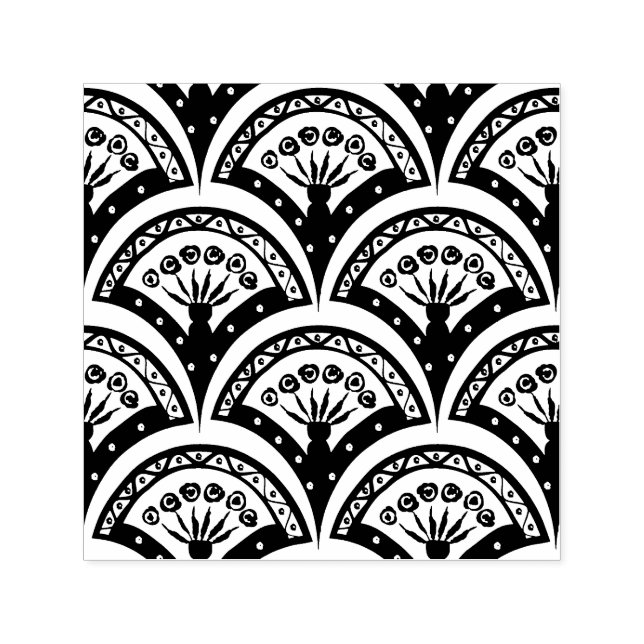 Pastel colored shell pattern self-inking stamp (Design)