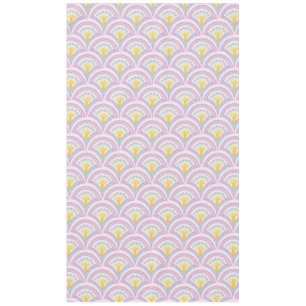 Pastel colored shell pattern tablecloth
