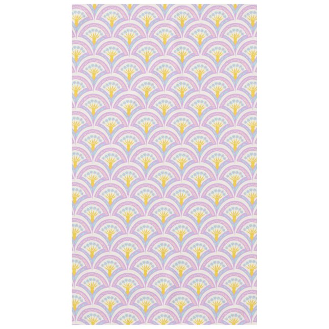 Pastel colored shell pattern tablecloth (Front)