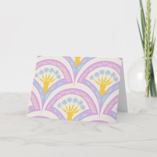 Pastel colored shell pattern thank you card (Front)