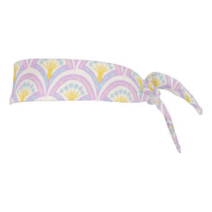 Pastel colored shell pattern tie headband
