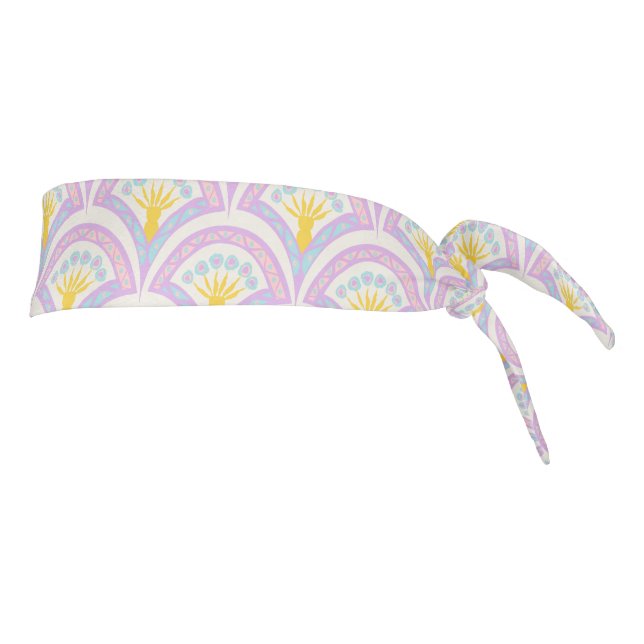 Pastel colored shell pattern tie headband (Rotate 90)