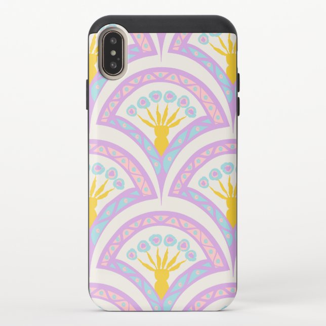 Pastel colored shell pattern uncommon iPhone case (Back)