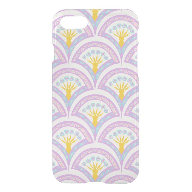 Pastel colored shell pattern uncommon iPhone case (Back)